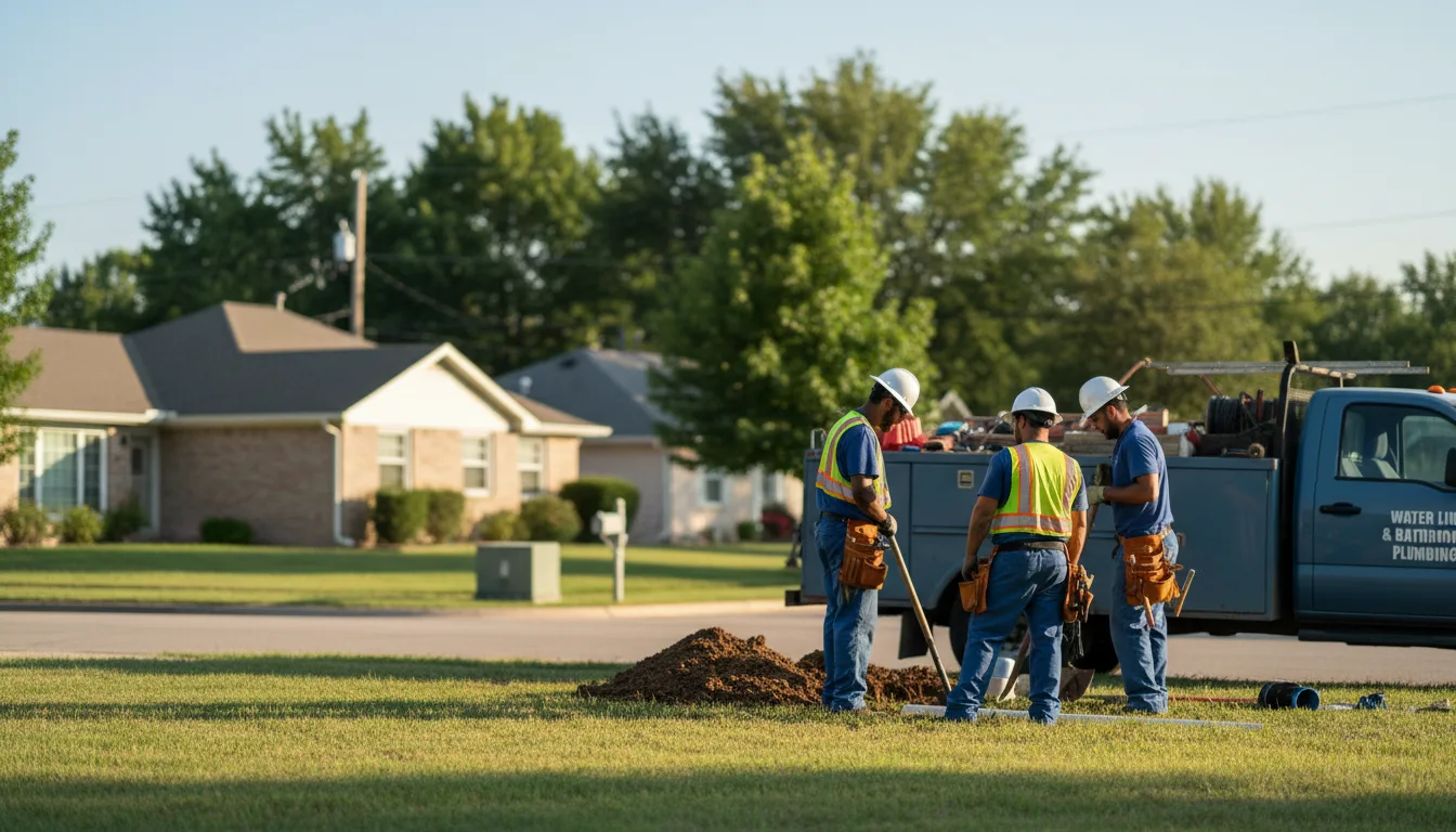 Residential water line and bathroom plumbing service in Glen Rose, TX